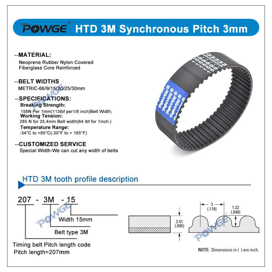 買蔵交換 1pcs Powge htd 3メートルタイミング ベルト ピッチ長3600/3750/4020/4698/5100ミリメートル その他 