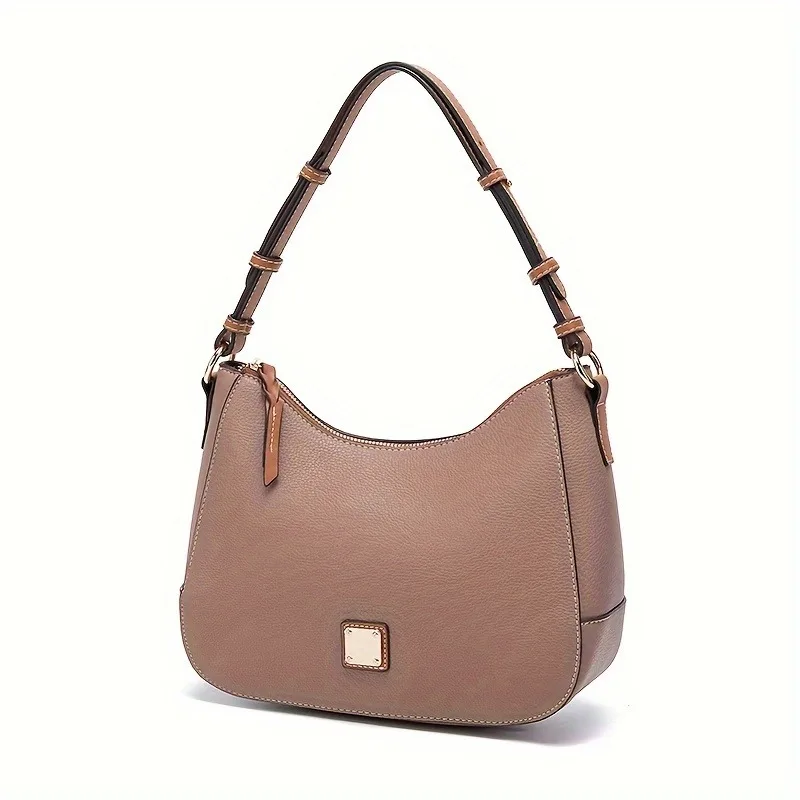 Classic Hobo Shoulder Bag For Women Simple Vegan Leather Handbag Luxury Underarm Purse Solid Color Large capacity Handbags