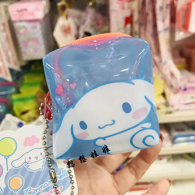 TAKARA TOMY Cute Cartoon Hello Kitty Zipper Storage Bag Coin Purse Key Bag Small Pendant Bag 2