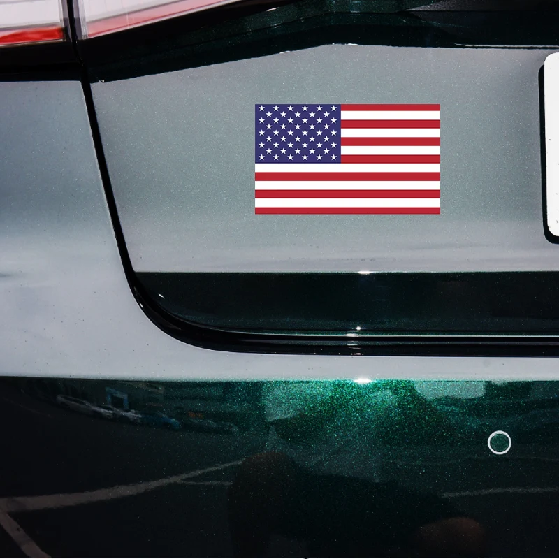 Stemma 3D Bandiera Americana Per Auto – Emblema In Alluminio Per Paraurti E Griglia (6.5x3.2 Cm)