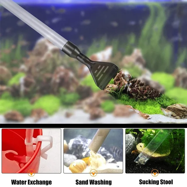 Fish Tank Cleaning Water Change Pipe Sandwasher Siphon Scraping Stool Scraping Wiping Algae Removing Moss Cleaning Tools