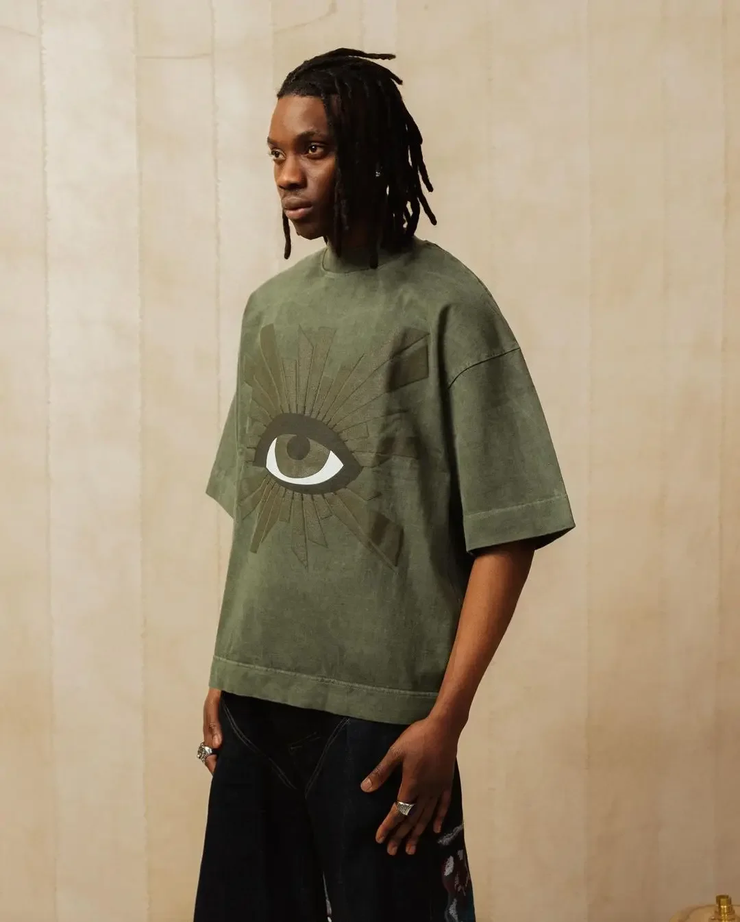thumbnail image 1 of Nueva camiseta Y2K de hip hop con estampado de ojo de diablo, camiseta de cuello redondo de gran tamaño para hombres y mujeres, ropa gótica de manga corta, tops, ropa urbana, 1 of 5