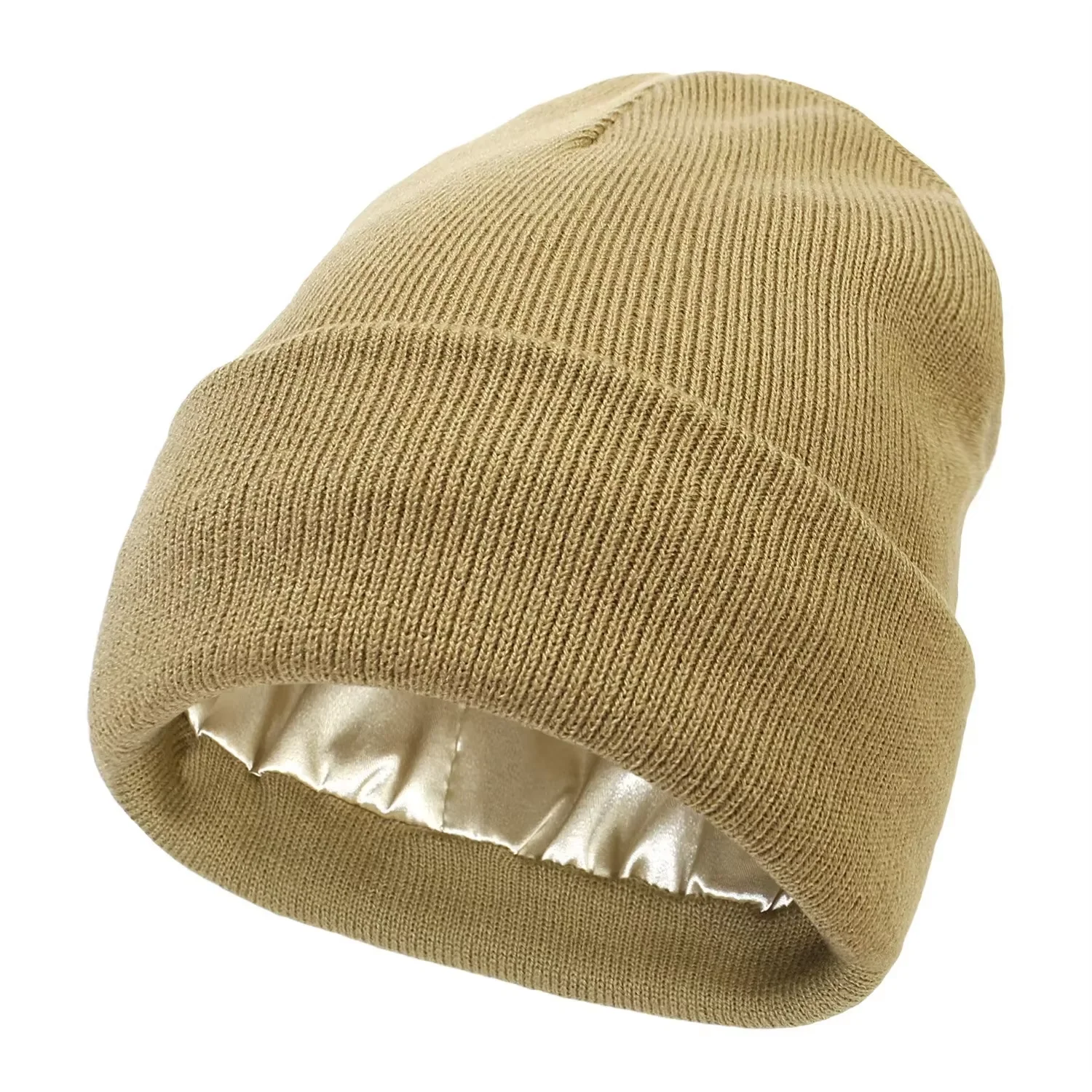 Unisex Satin-Lined Anti-Static Winter Beanie - Slouchy, Warm, and Stylish Hair Cover