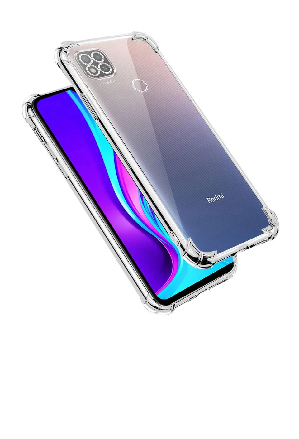 Carcasa Bumper Funda Silicona Transparente 360 Grados ZJ4 para Xiaomi Redmi  9C NFC Morado