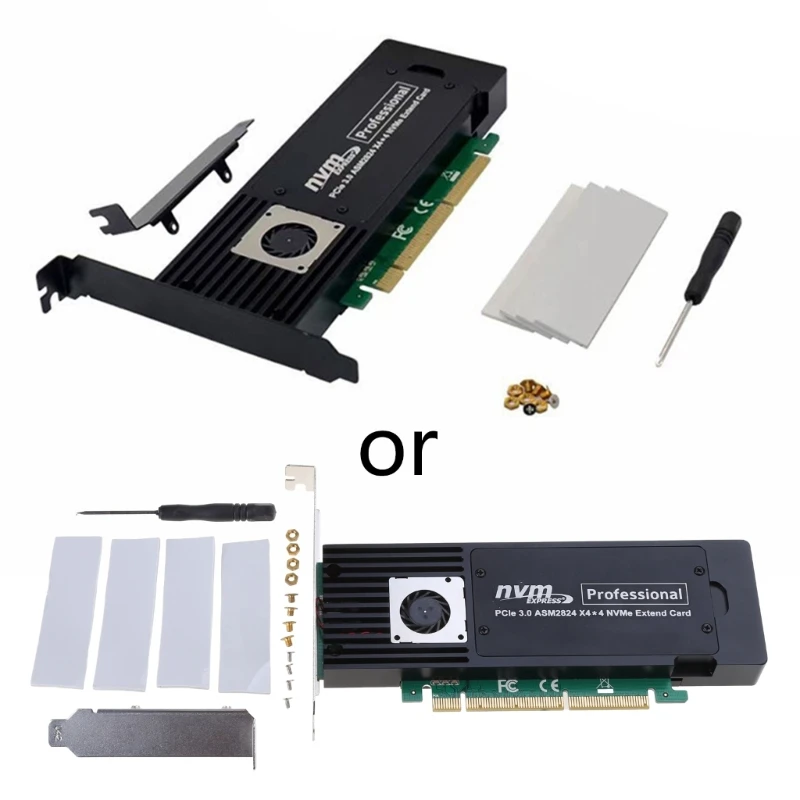 

PCIE3.0 4-Channel NVME SSD Conversion Card Industrial Server Storage Expansion