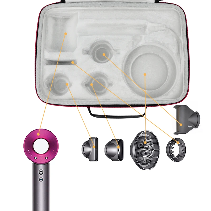 ⑤dyson hd08 ヘアドライヤー　アタッチメント・収納箱付き Amazon.co.jp: XINGFUDAO ヘアードライヤーケース/DYSON HD16
