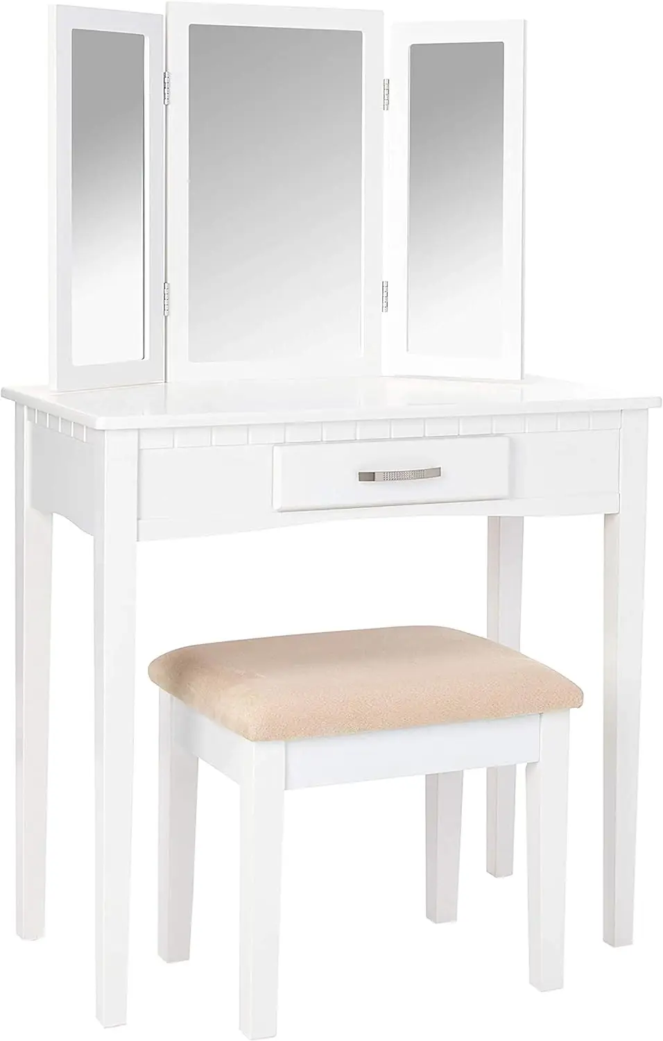 

Home Furnishing 2 Piece Home Furnishing Stool Set & Vanity,Dressers for bedroom ,Vanity desk