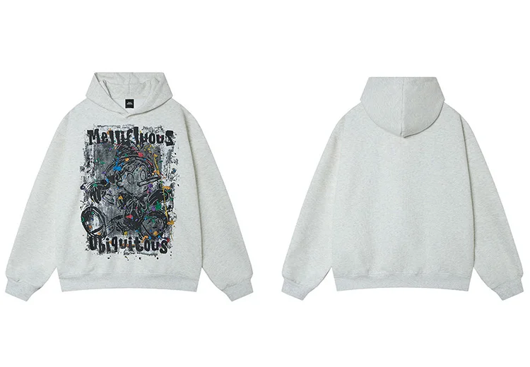 Paint-Splatter Character Graphic Hoodie S1666fc44c1634775a13c1156c91f41cdQ