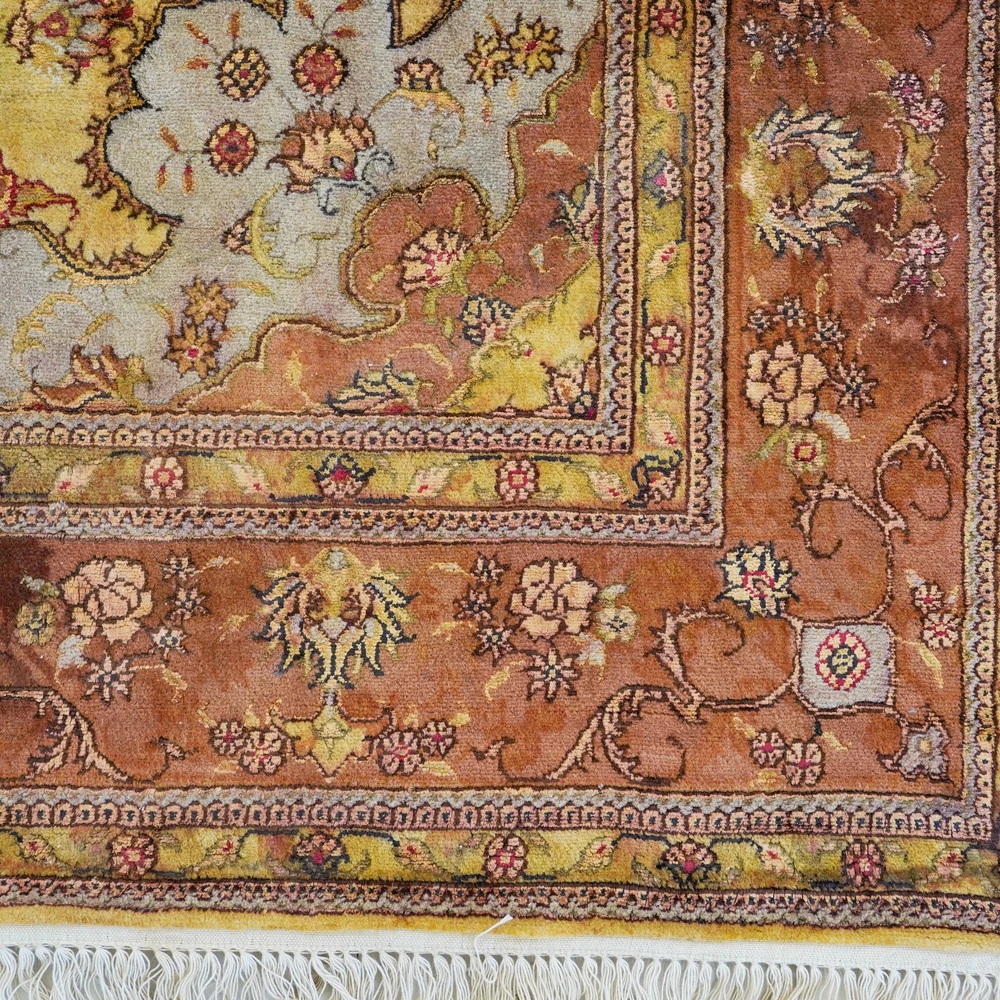6x9ft Luxury Woolen Carpet Oriental Wholesale Persian Rug Vintage Pure Hand Woven Wool&Silk Rug for Bedroom Living Room Lounge 4