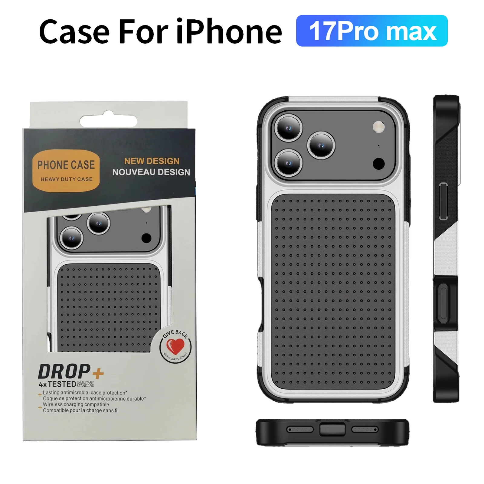 Enhanced Hybrid Armor Phone Case - Military Grade Protection with TPU+PC Anti-Drop Cover, Includes Packet Box