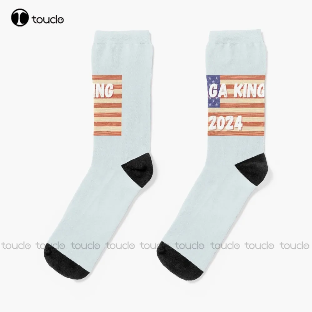 Maga King 2024: Il Ritorno Di Maga King Trump Socks American Flag Socks Men Christmas New Year Gift Street Skateboard Socks Art