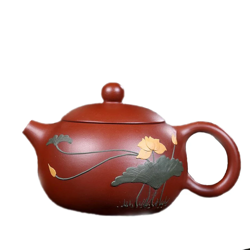 Yixing Teapot Pure Hand Handmade Colourful Mud Painted Xi Shi Pot