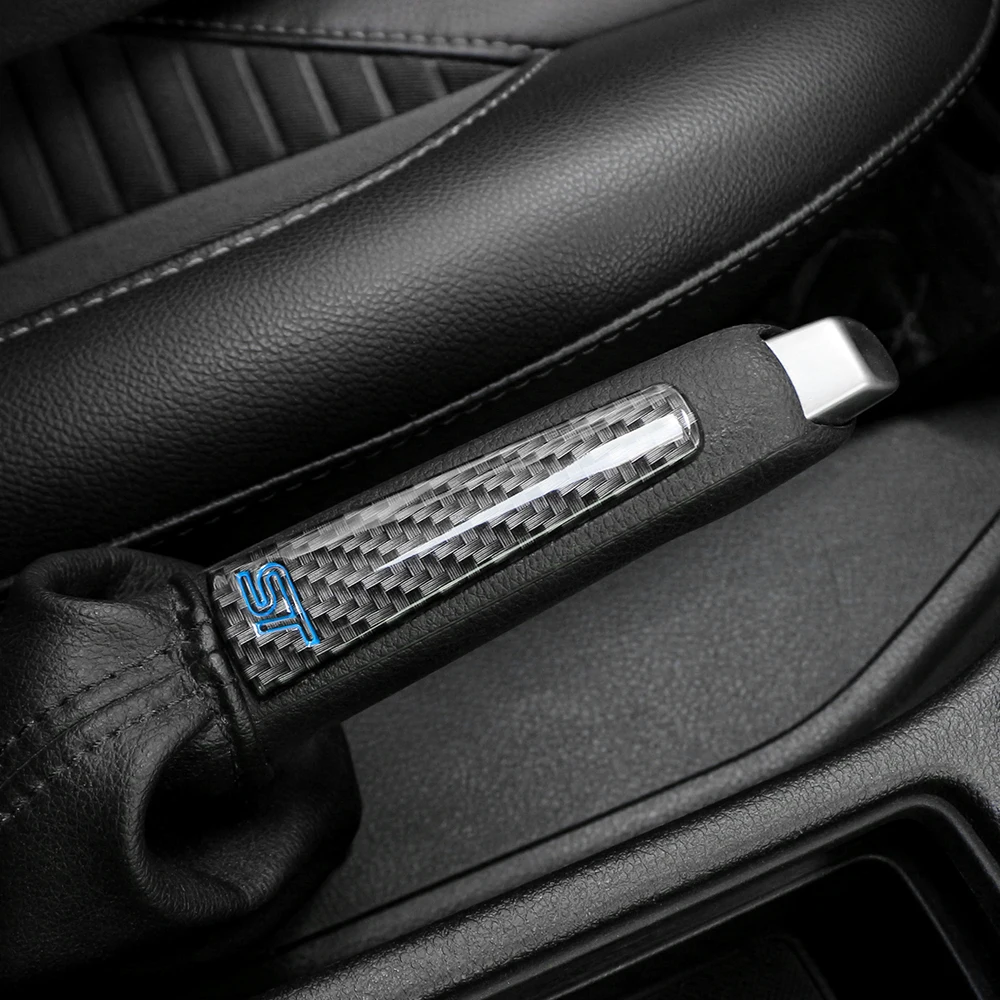 Poignées de frein à main en cuir pour Ford Focus 3 MK3, housse de  décoration de protection de frein à main de voiture - AliExpress