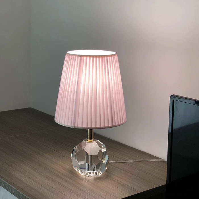 Nordic light luxury crystal lamp sofa Luxury warm color bedside