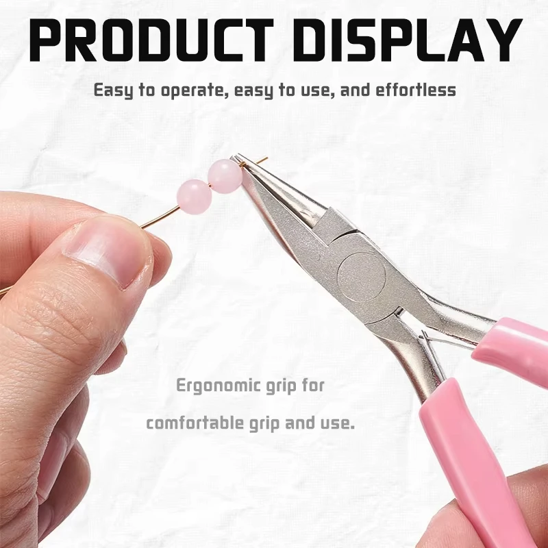 Mini 5Inch Round Concave Pliers Wire Looping Precision For DIY Jewelry Making