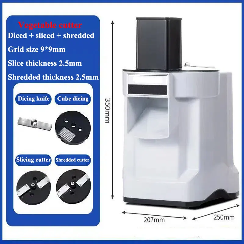 HomeWise K8600 Electric Vegetable Cutter Slicing Shredding Dicing Maker Food Processor with 3 Blade Multifunctional Cutter