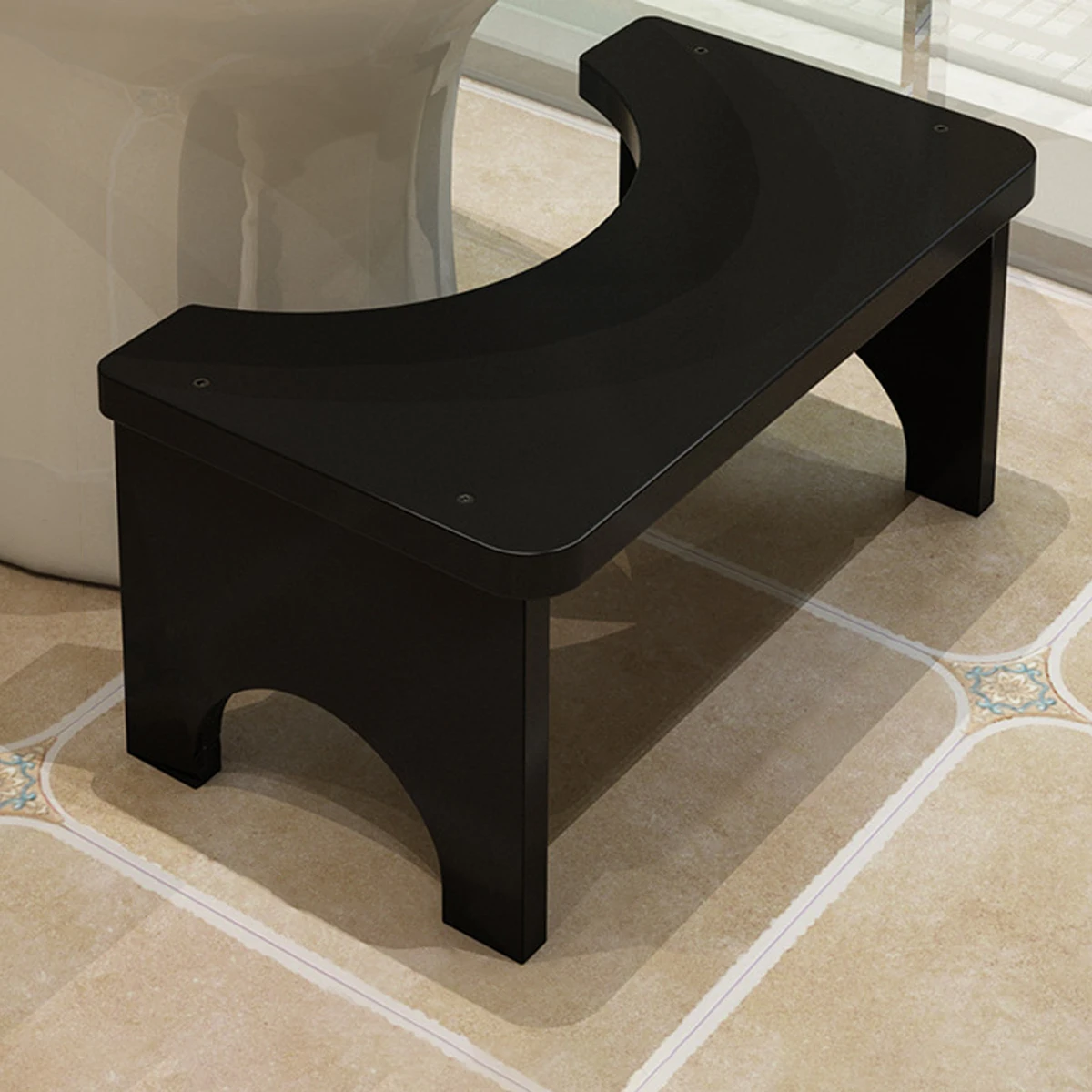 Sturdy Portable Bamboo Toilet Squat Stool for Adults,Wide and Stable,Bathroom Potty Stool,Easy to Use and Clean, Portable Design 4