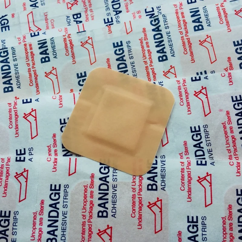 50pcs/set Square Shape Band Aid First Aid Skin Patches Hemostatic  Strips Breathable Adhesive Bandages Woundplast 6