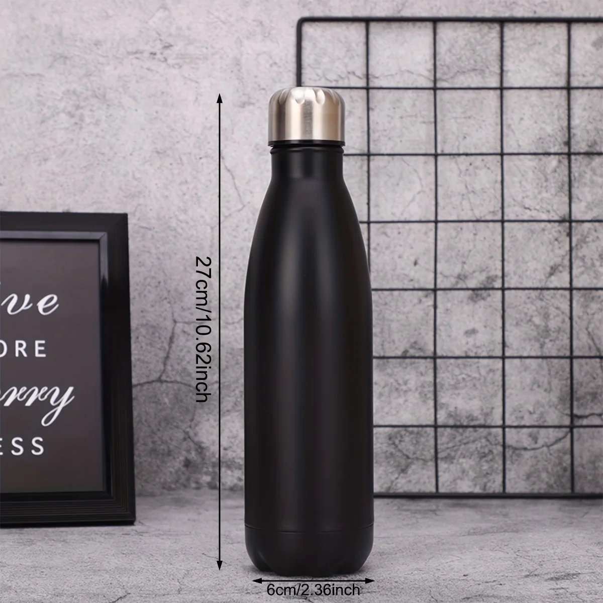 1pc-Stainless Steel Vacuum Cup Bottle Sports Water Cup Fashion Convenient Sports Leisure Water Cup For Outdoor Activities