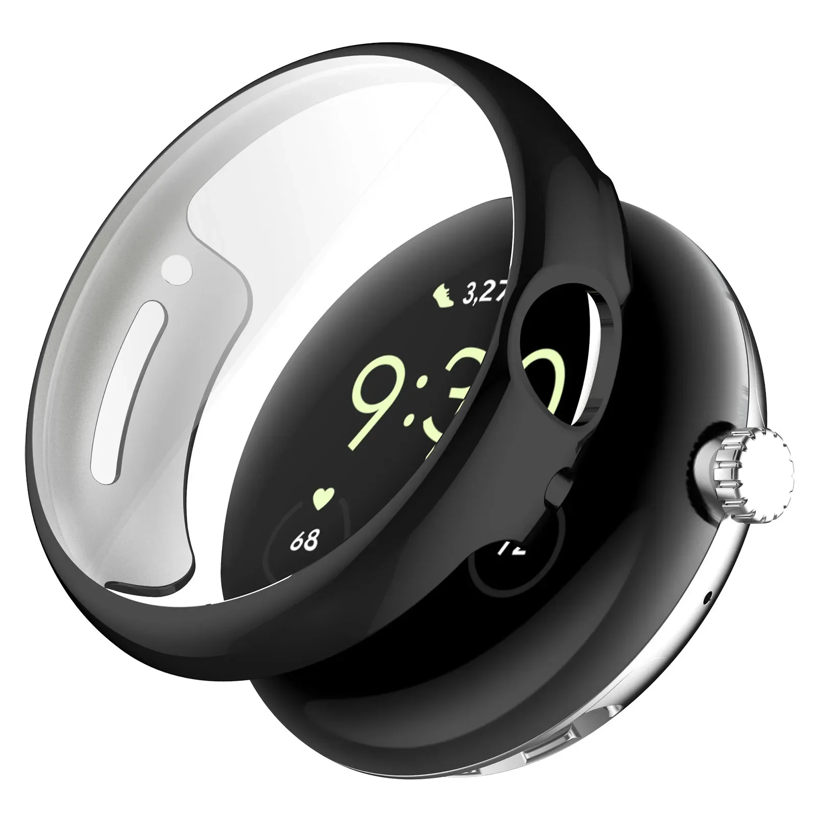 Plating Class Case Watch Screen Protector Case Watch Accessories Watch Screen Protector Watch Protective Case Watch Cover For Google Pixel Watch 3 2 1 Tempered Glass Full Coverage Screen Protector Smart Watch Shell