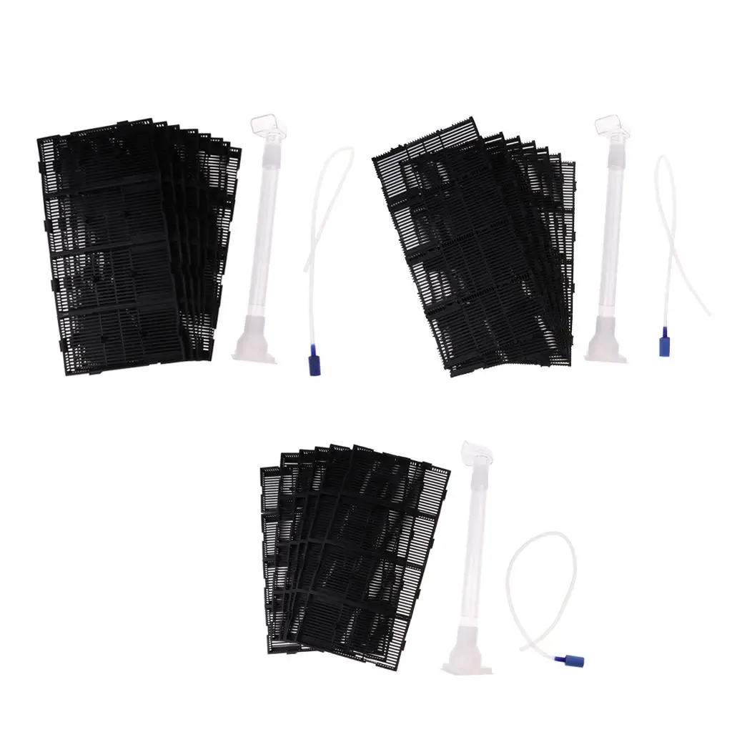 Aquarium Under Gravel Fish Tank Bottom Filtration Plate Filter System Black Without Nozzle Durable and Useful 6