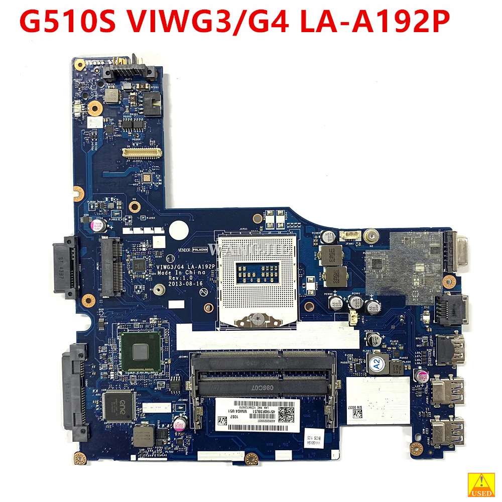 

Used 90005219 Mainboard For Lenovo G510S Laptop Motherboard VIWG3/G4 LA-A192P DDR3 100% Working
