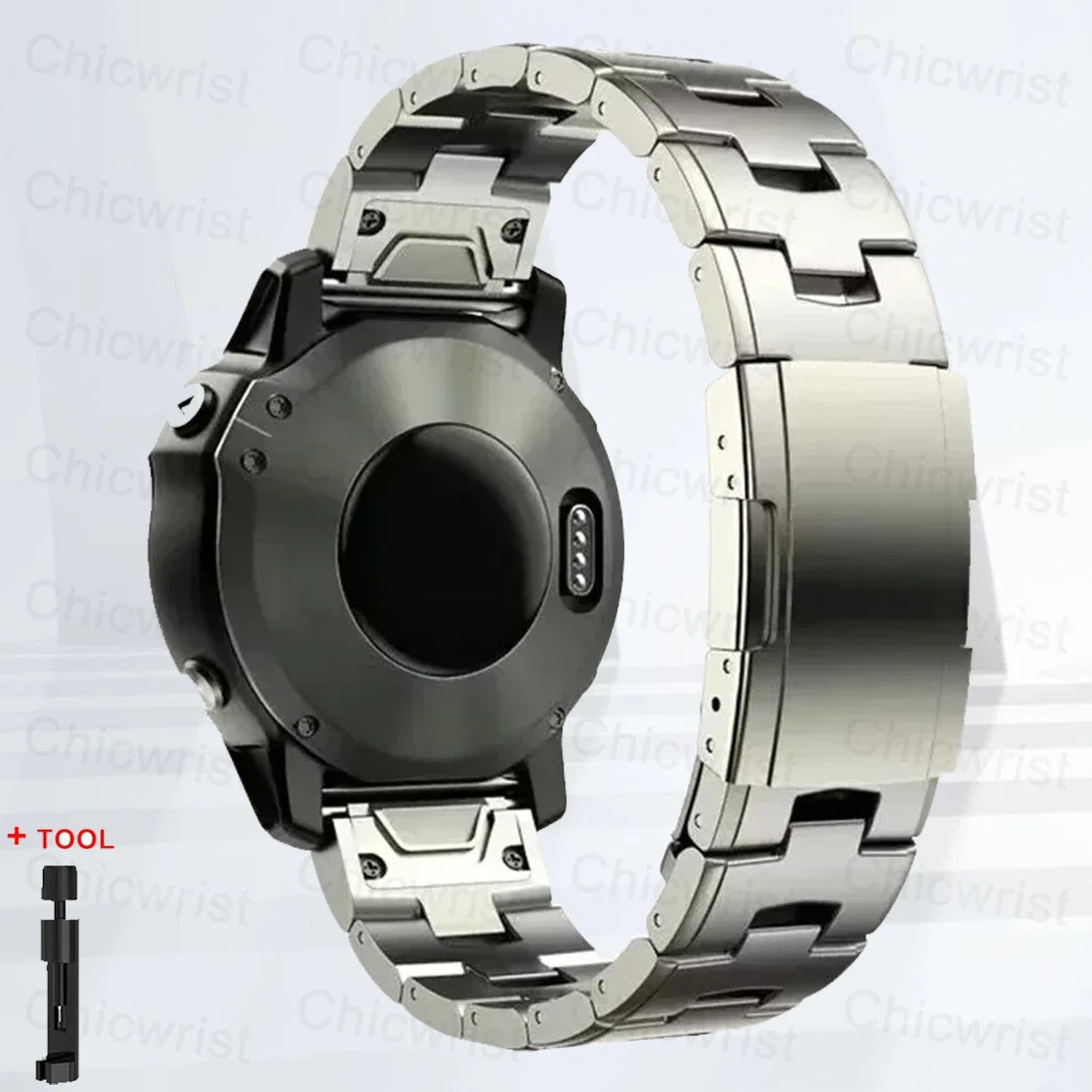 Premium Titanium QuickFit Strap - 26mm/22mm Adjustable Metal Watch Band