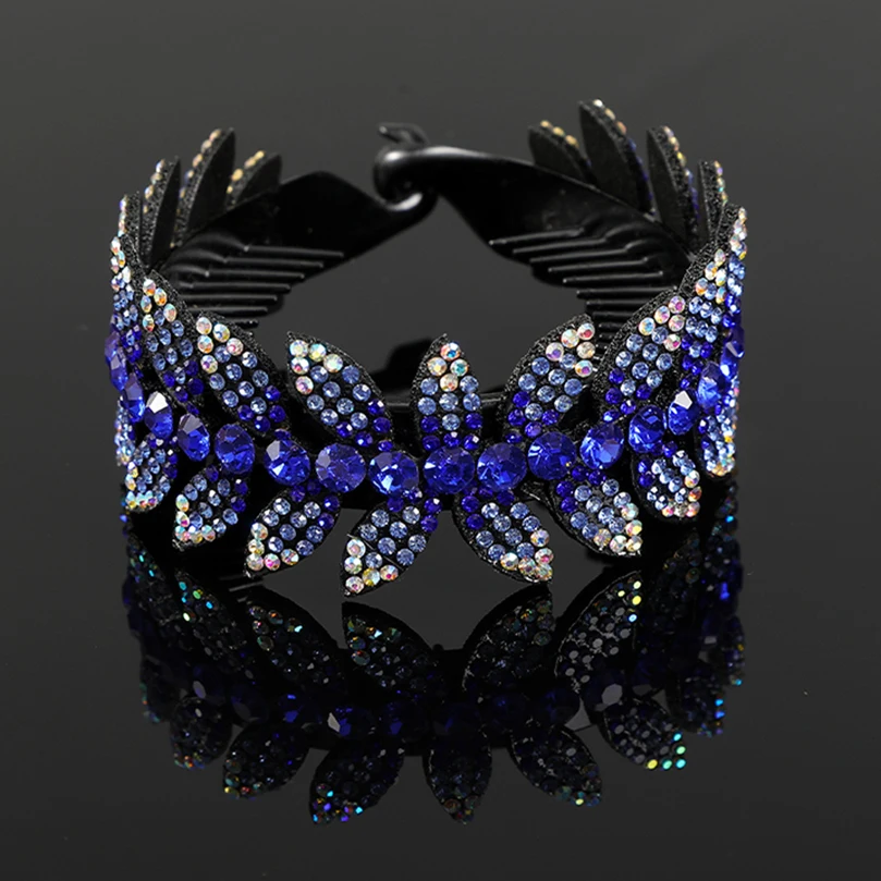 AWAYTR Mode Strass Haar Krallen Pferdeschwanz Halter Haarnadel Frauen Kristall Vogel Nest Twist Clip Brötchen Haar Clip Haar Zubehör – Detail 6