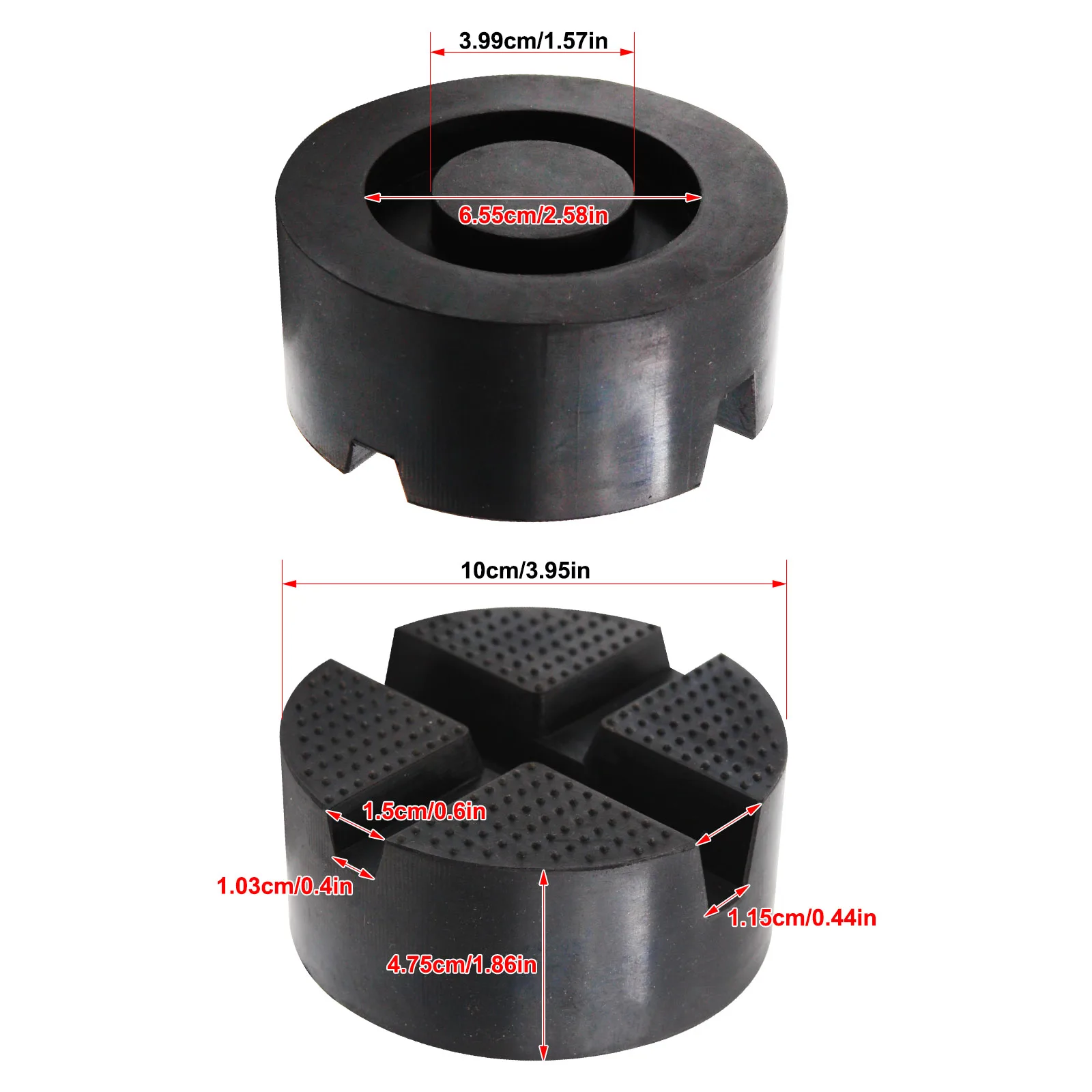 ZJLWYZQQ Universal Rubber Jack Pad Adapter Clamp - 2-Piece Set For Welding, Frame Protection, And Mounting