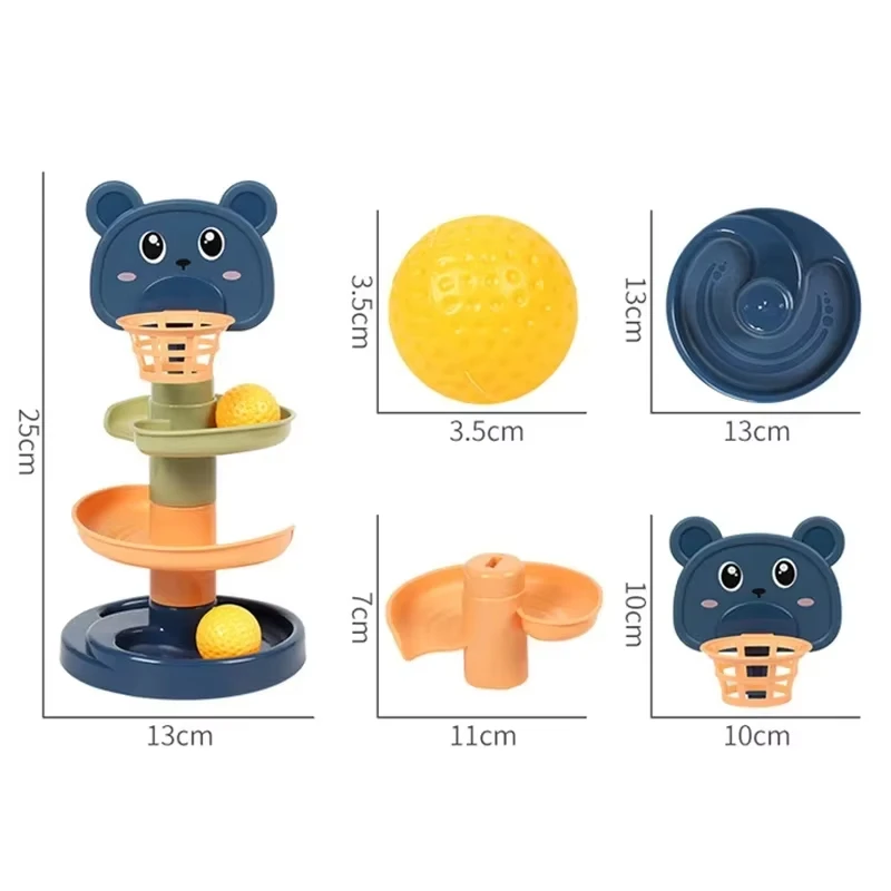 Baby Toy Montessori Rolling Ball Tower Montessori Educational Games For Babies Stacking Track Baby Education Toys Toddler Toys