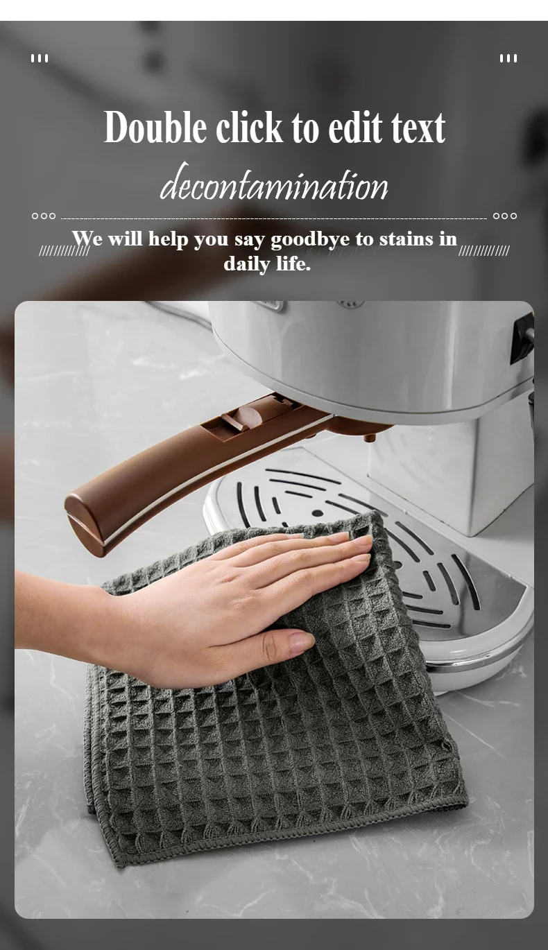 Description Picture 4 of item1/3Pcs Coffee Bar Cleaning Towels Super Absorbent Microfiber Cleaning Cloth Towel Home Barista Clean Tool Coffee Machine Cleaner