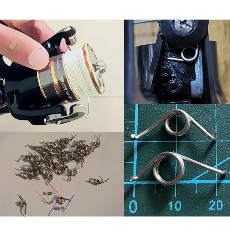 Description Picture 6 of item4pcs Stainless Steel Drum Wheel Spring Fishing Reel Gear Fishing Rod Drop Wheel Torsion Spring For Daiwa