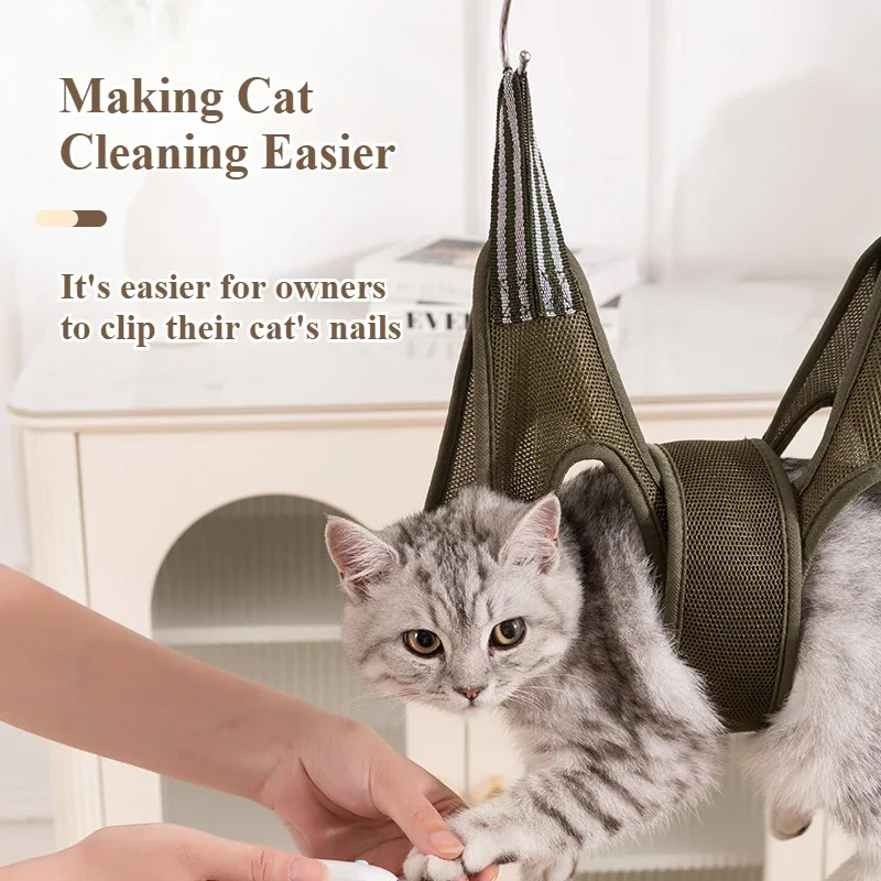Cat Hammock Nail Clipping British Short Anti-scratch Anti-bite Fixed Bag Artifacts Pet Injection Feeding Care Grooming Hammock