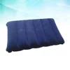 Inflatable Travel Neck Pillow Outdoor PVC Flocking Pillows Mattress Blue Inflation Cushion 4