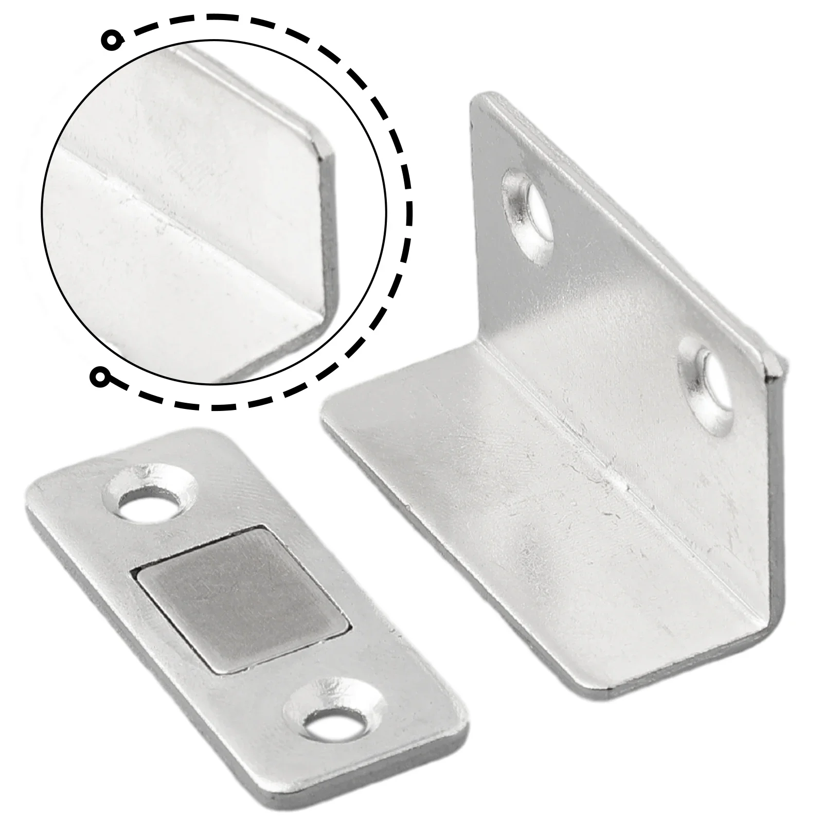 2pcs/set Magnetic Cabinet Catches Ultra Thin Door-Stop Closer With Screw For Closet Cupboard Furniture Hardware