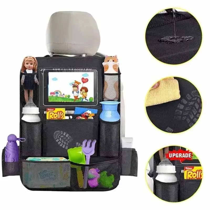 Car Seat Back Storage Bag Anti-kick Car Interior Accessories Storage Bag Simple Oxford Material Snack Toy