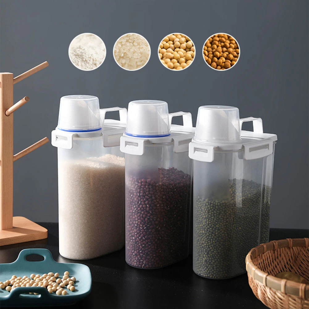 Storage Container Pasta Rice Dispenser Cereals Organizer Boxes