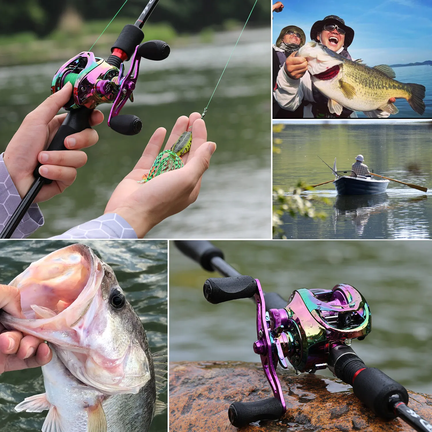 Sougayilang Multicolor Baitcasting Reel Max Drag 17.6lb 6.5:1 High Speed  Gear Ratio Magnetic Brake System Casting Fishing Reel - Fishing Reels -  AliExpress