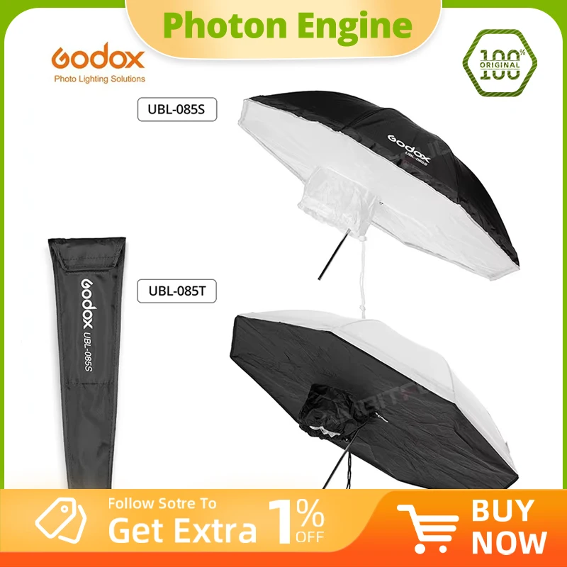 Godox UBL-085S UBL-085T, 블랙 화이트, 반사 조명, 우산 및 디퓨..