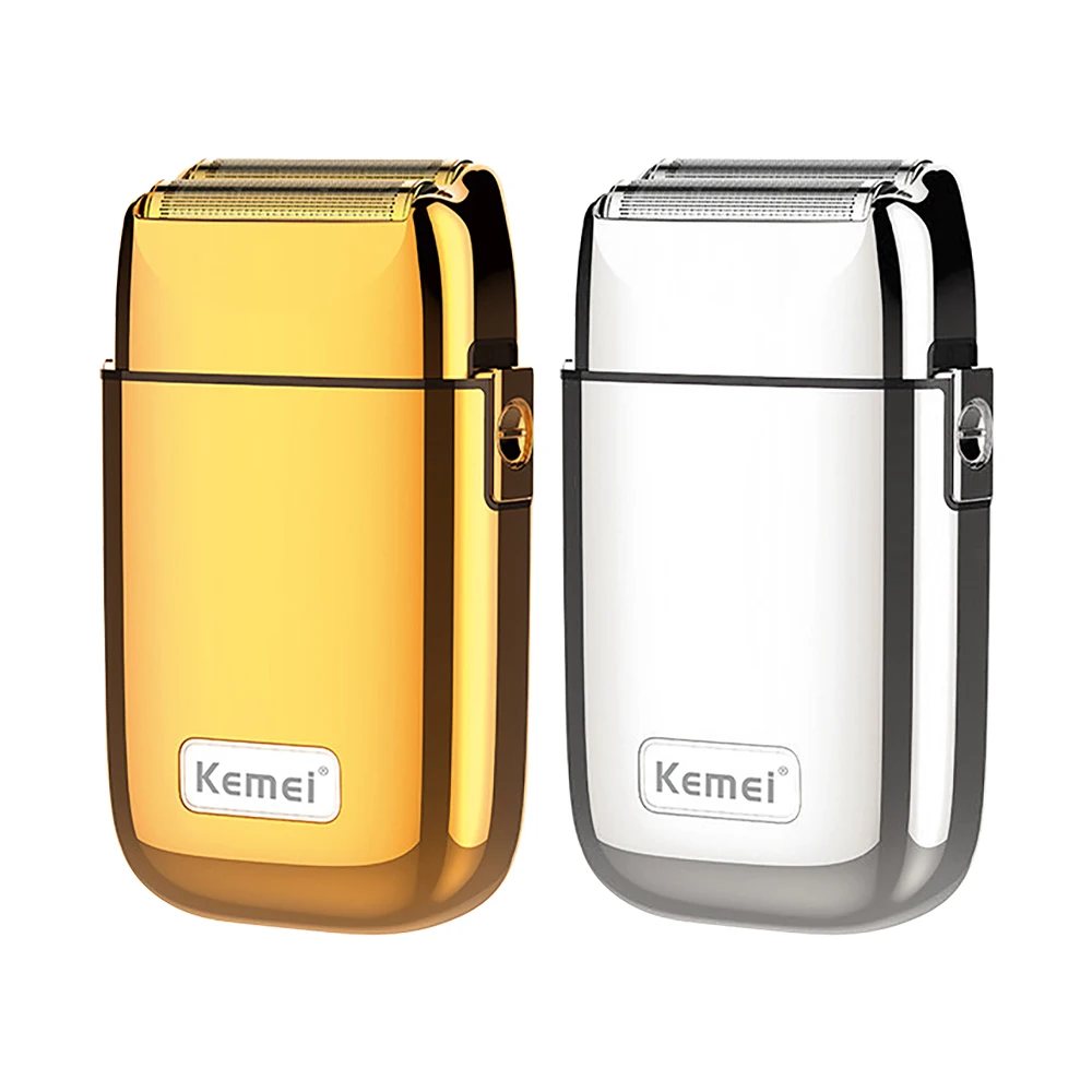 Kemei Men's Waterproof Shaver Metal Body Precision Trimming Double Blade Reciprocating Shaving Machine Rechargeable Razor KM-TX1 2