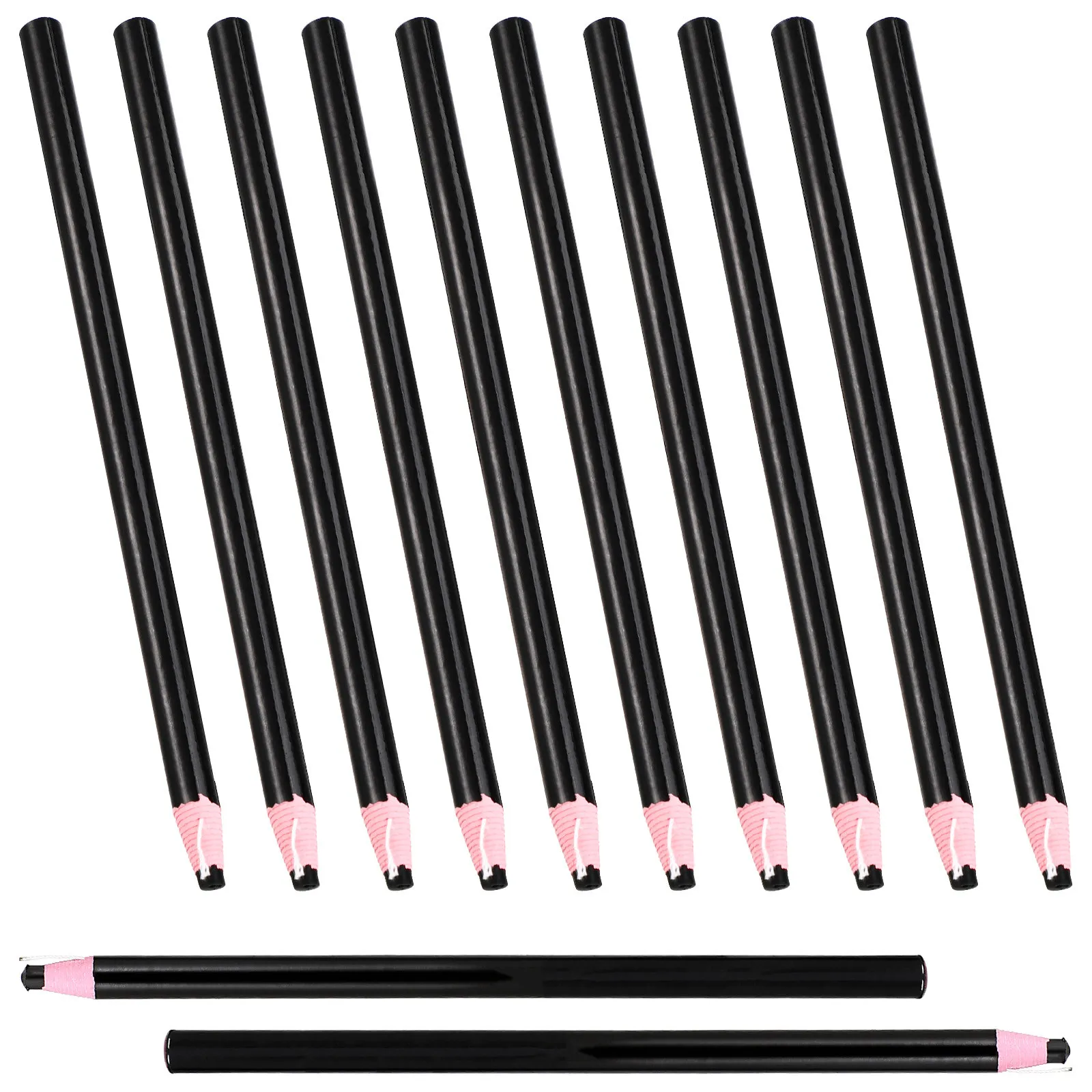 12 조각 검은 색 크레용 마커 펜 샤프닝 프리 스레드 기계 바느질 도구 다목적 왁스 필기구 교육용