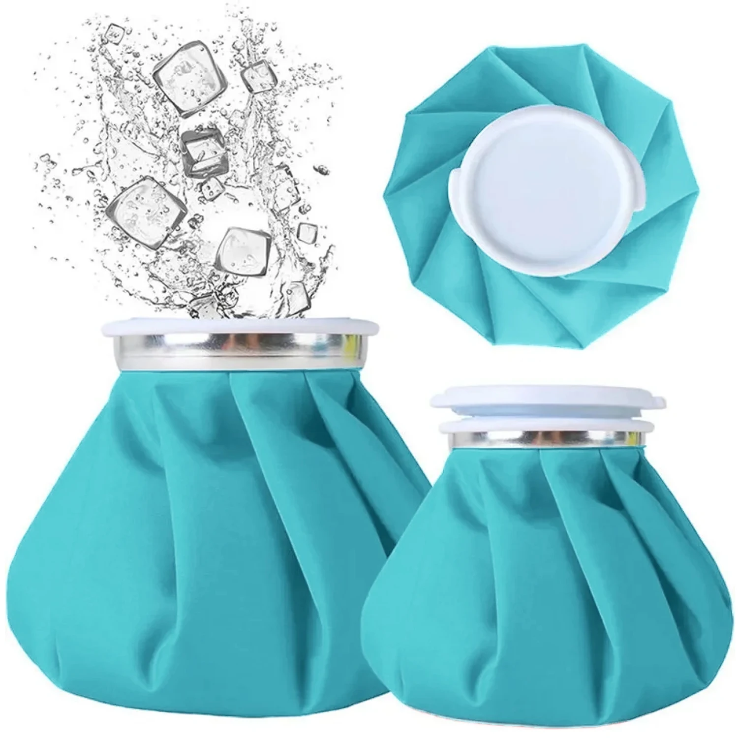 Ice Pack Bag for Injuries Reusable Ice Bag Hot Water Bag Hot & Cold Therapy for Pain Relief No-Leak Elastic Breathable Cold Pack