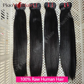 15A Double Drawn Straight Human Hair Bundle 100% Raw Human Hair 20 22 24Inch Unprocessed Virgin Human Hair Extension Top Quality 1