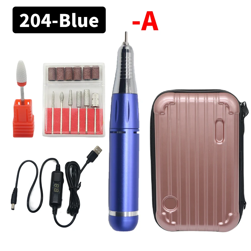 DDQ Nail Drill Machine with Ceramic Bit Set - 30000/35000RPM