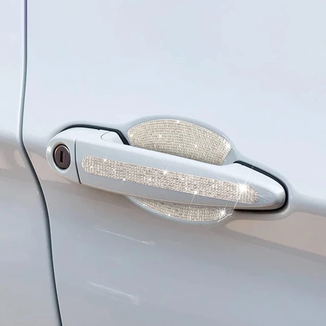 8Pieces Rhinestone Car Door Handle Stickers Scratch Resistant Glitter Door  Handle Protector Decals Fit for Trucks RV Decoration - AliExpress