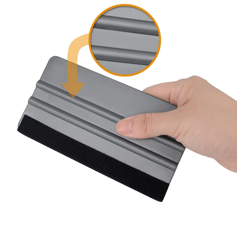 2Pcs Car Vinyl Wrap Felt Squeegee with Replaceable Felts Film Stickers Decals Wallpaper Applicator Scraper Window Tinting Tool 5