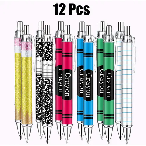 6/12 Pcs Teacher Ballpoint Pens Bulk Teacher'S Day Gift Flash Thank You Gifts For Ladies, Nurses, Colleagues Office Writing Gift - Image 7