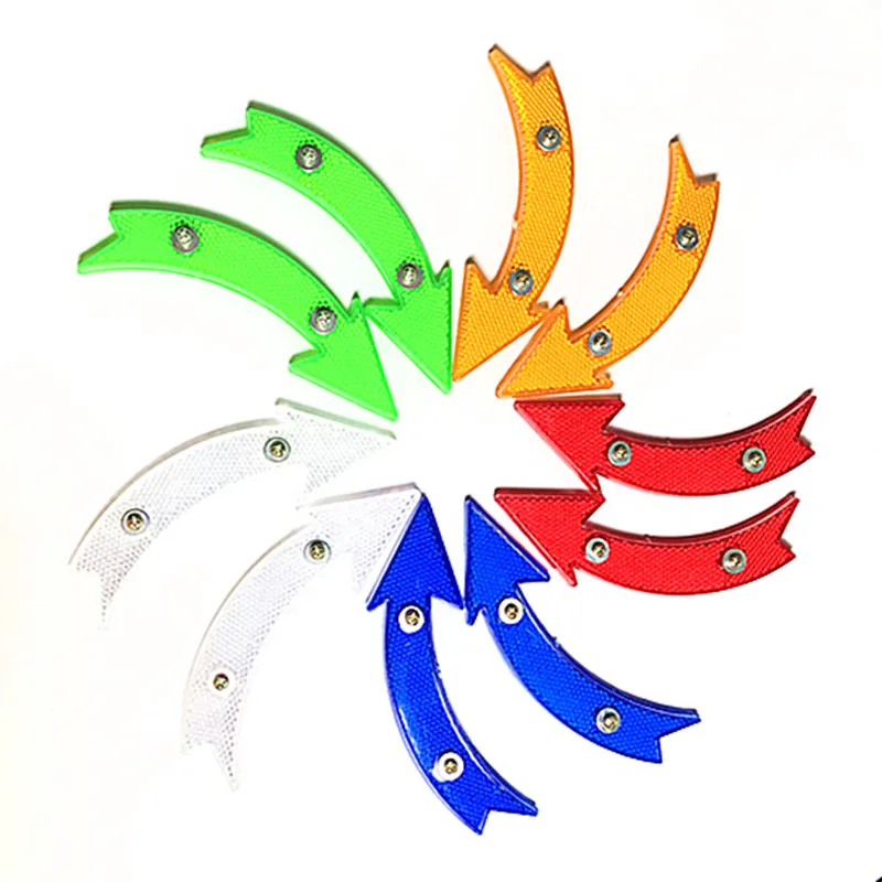 

Bicycle Wheel Spoke Reflective Reflector, Arrow Shape, Cycling, Safe and Warning Light Lamp, 2Pcs