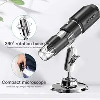 GUANMOU Microscope numérique Wifi grossissement 1600X Microscope portatif avec Support réglable pour enfants cadeaux Support IOS Android 2