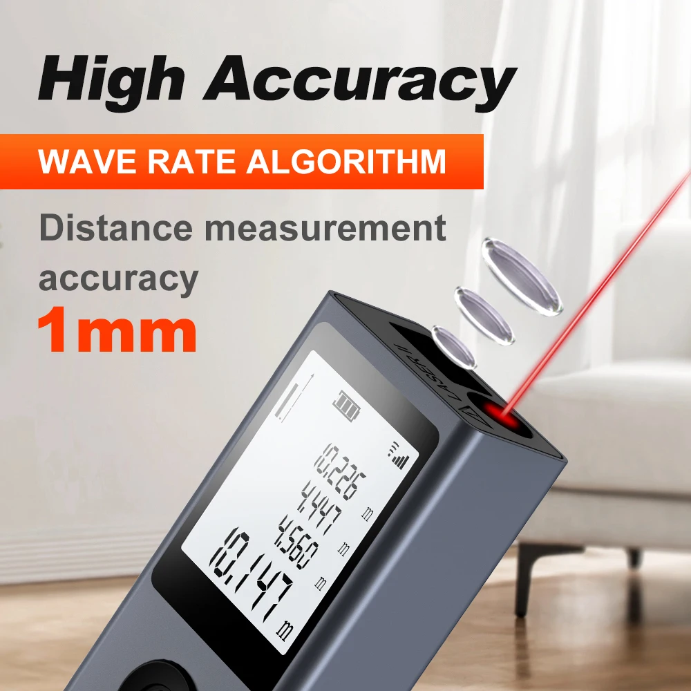 Mini Digital Distance Meter 30M 50M 60M Tape Build Measure Device Ruler Test Too